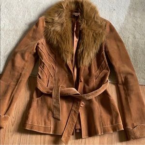 Arden B Suede Camel Jacket